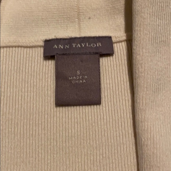Ann Taylor Cream Button Closure Cardigan - Picture 2 of 4